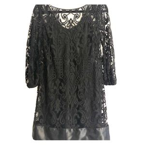 Beautiful black lace mini-dress by Laundry